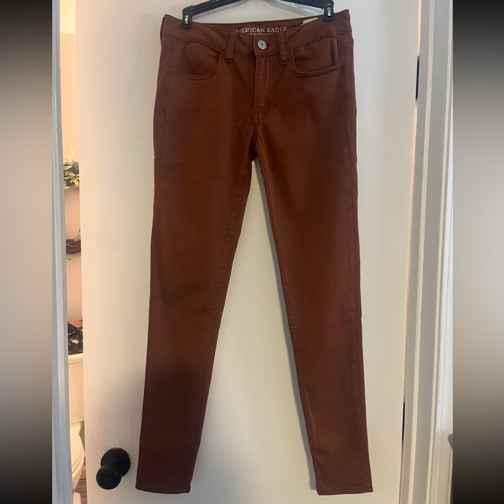 Burnt Orange Slim Fit Jeggings from American Eagle